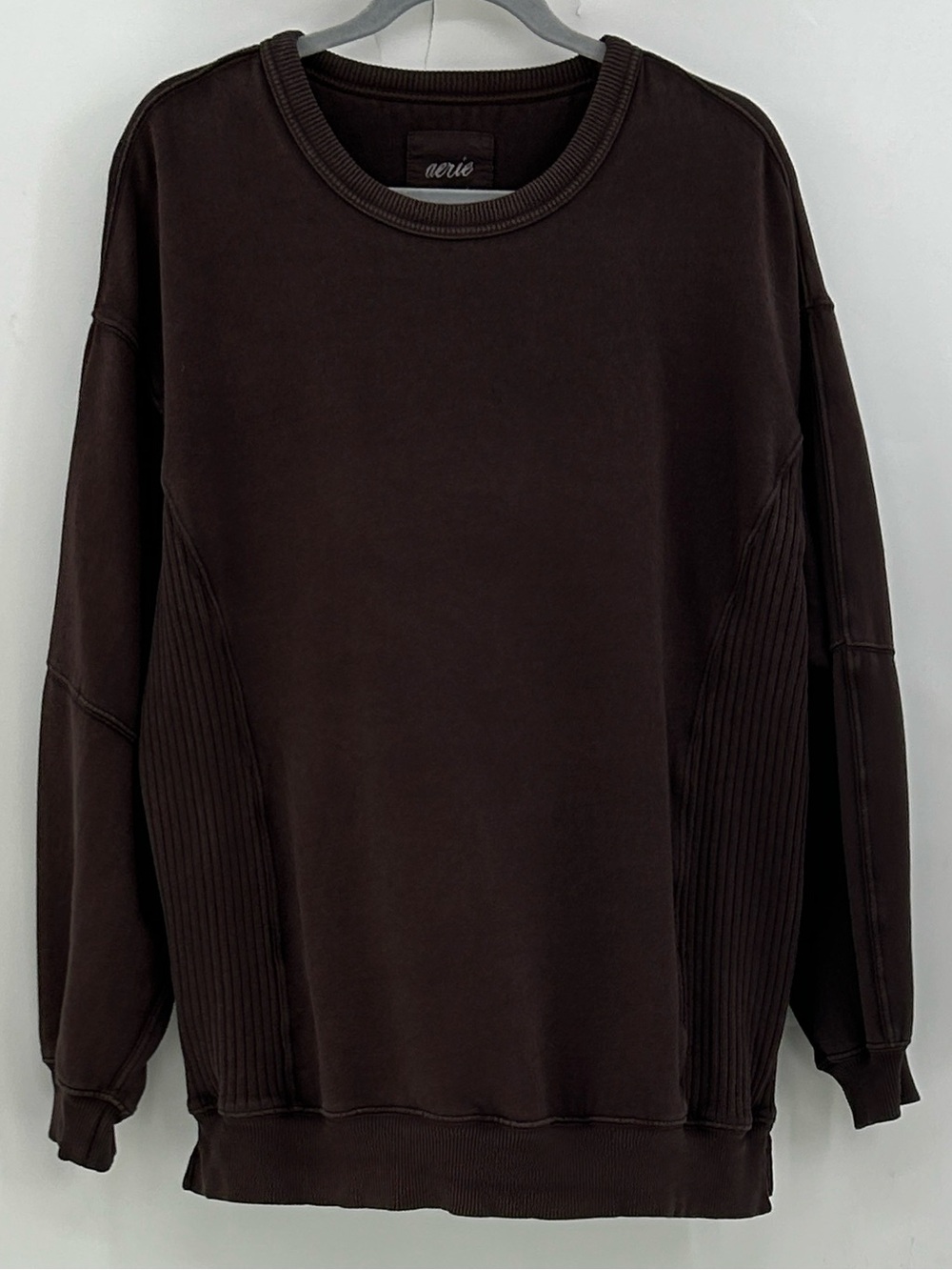 Aerie Women's Très Chic Sweatshirt Chocolate Brown Size Medium